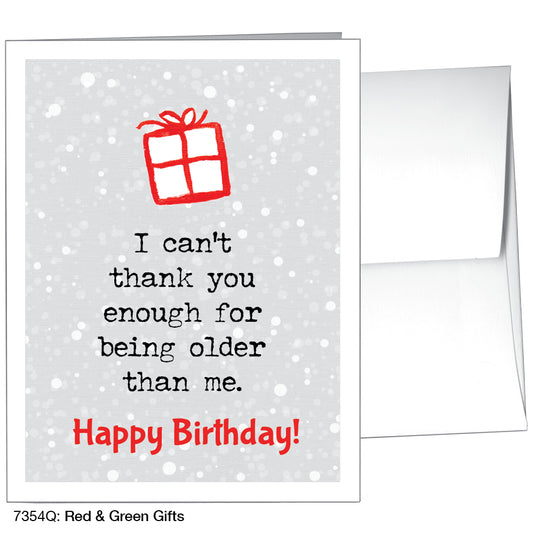 Red & Green Gifts, Greeting Card (7354Q)