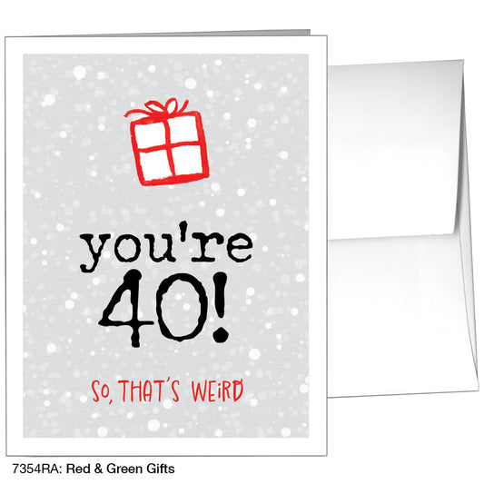 Red & Green Gifts, Greeting Card (7354RA)