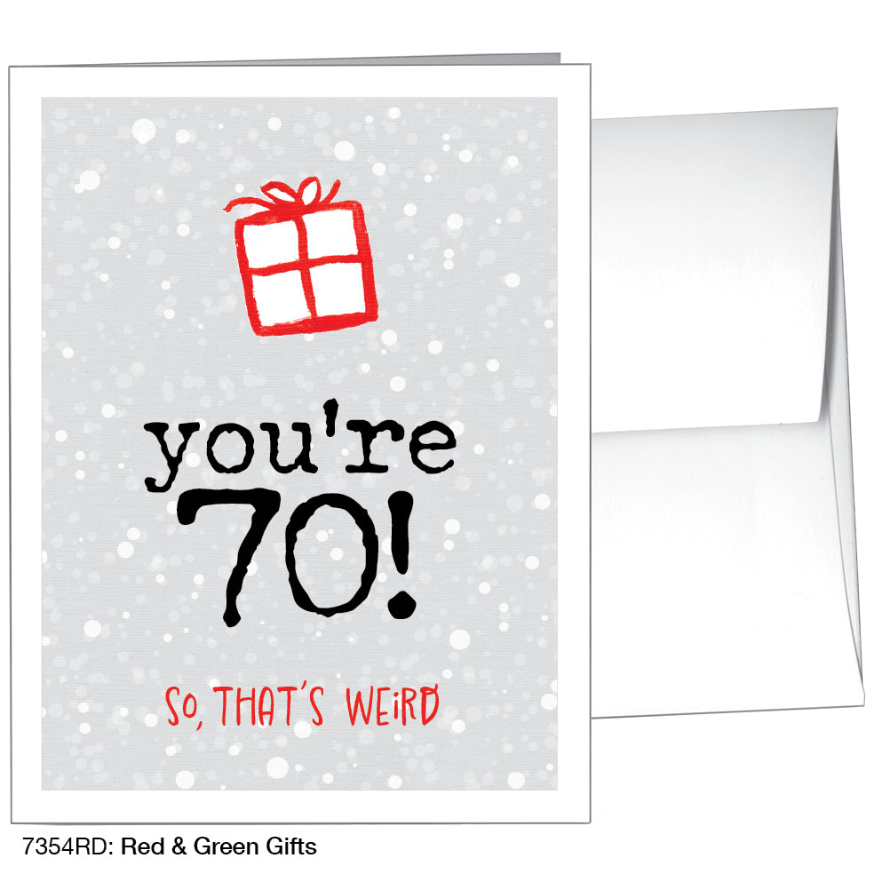 Red & Green Gifts, Greeting Card (7354RD)