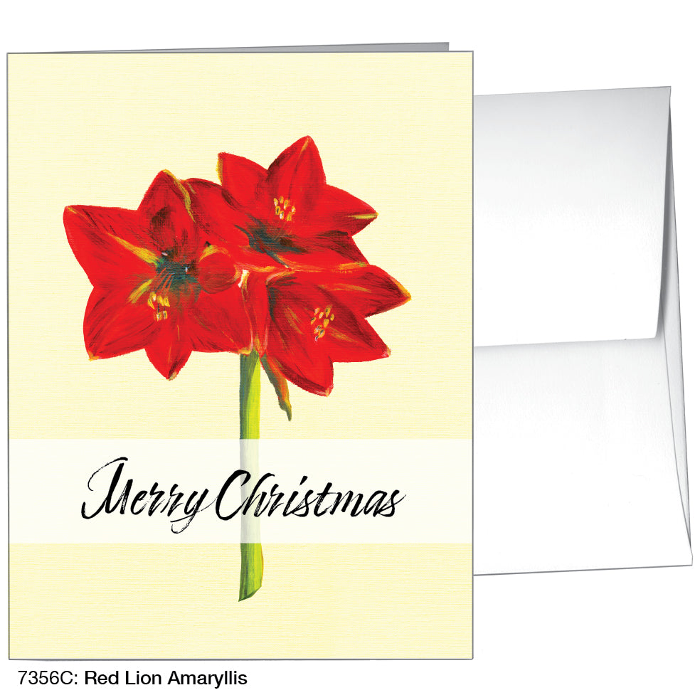 Red Lion Amaryllis, Greeting Card (7356C)