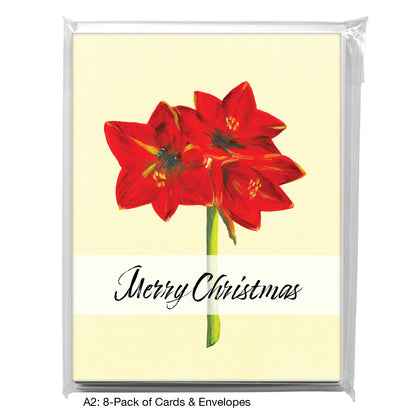 Red Lion Amaryllis, Greeting Card (7356C)