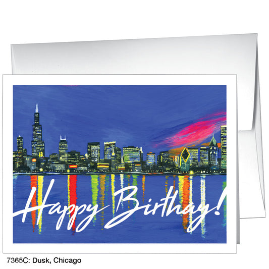 Dusk, Chicago, Greeting Card (7365C)