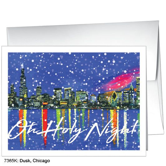 Dusk, Chicago, Greeting Card (7365K)