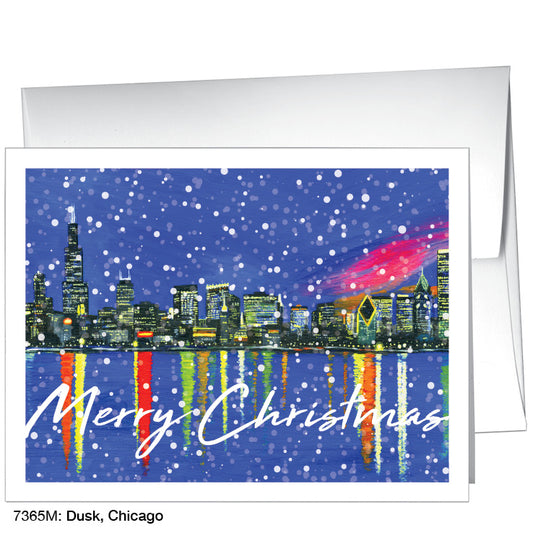 Dusk, Chicago, Greeting Card (7365M)