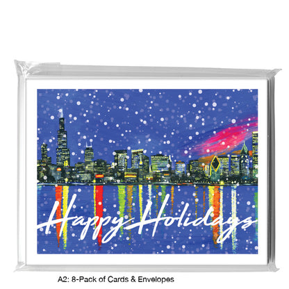 Dusk, Chicago, Greeting Card (7365N)