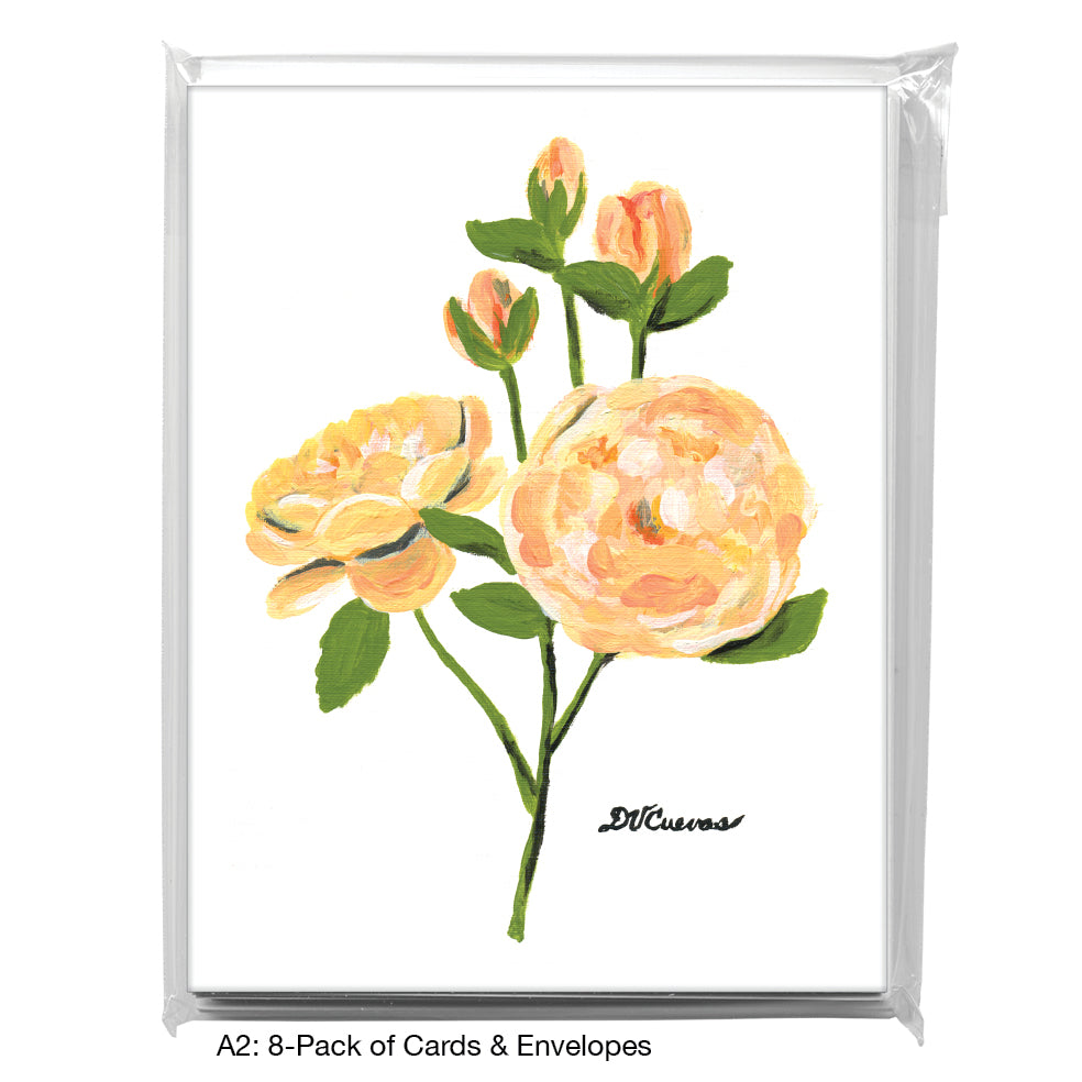 Old Garden Rose 3, Greeting Card (7383)