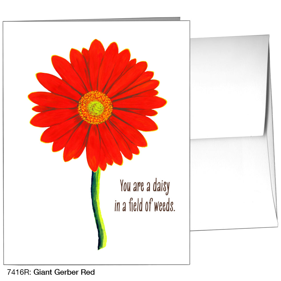 Giant Gerber Red, Greeting Card (7416R)