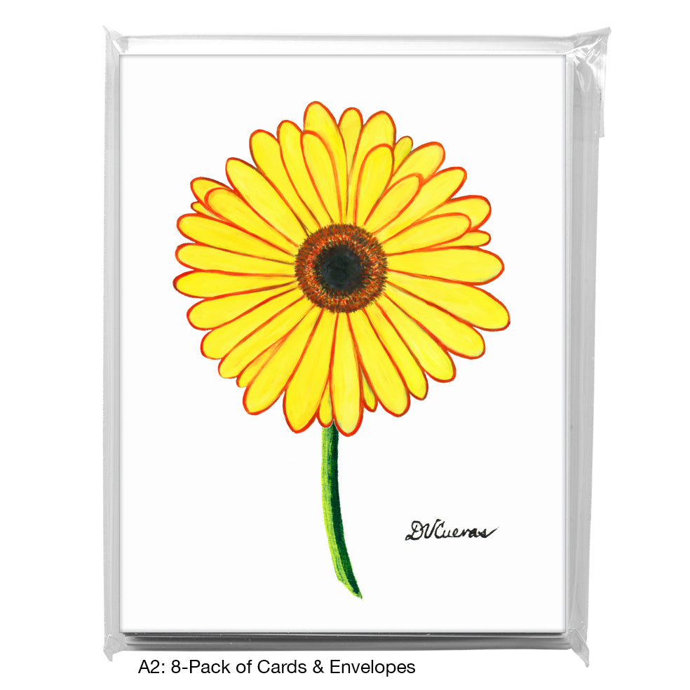 Giant Gerber Yellow, Greeting Card (7417G)