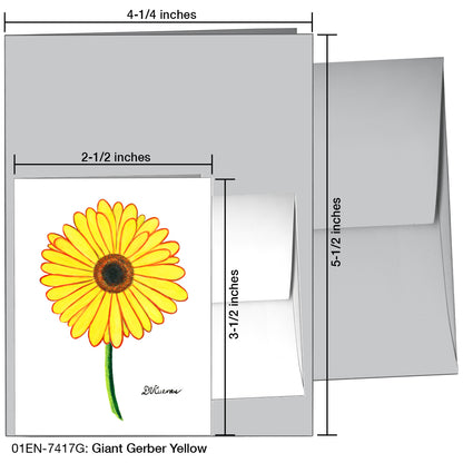 Giant Gerber Yellow, Greeting Card (7417G)