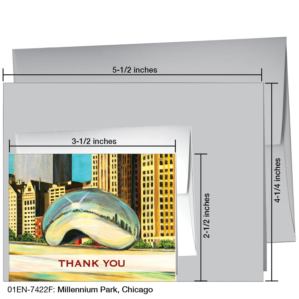 Millennium Park, Chicago, Greeting Card (7422F)