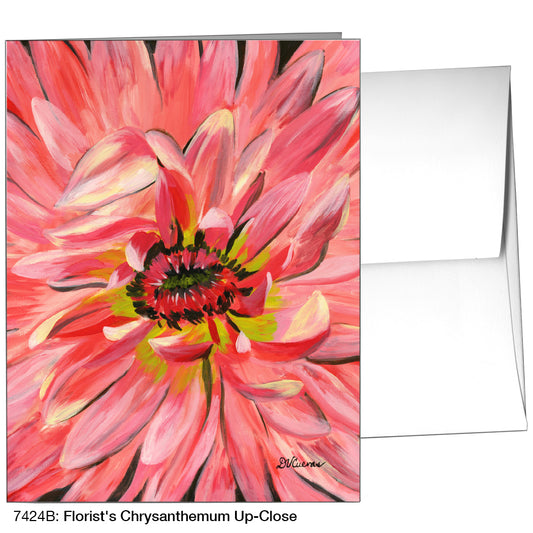 Florist's Chrysanthemum Up-Close, Greeting Card (7424B)