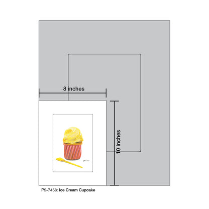 Ice Cream Cupcake, Print (#7458)