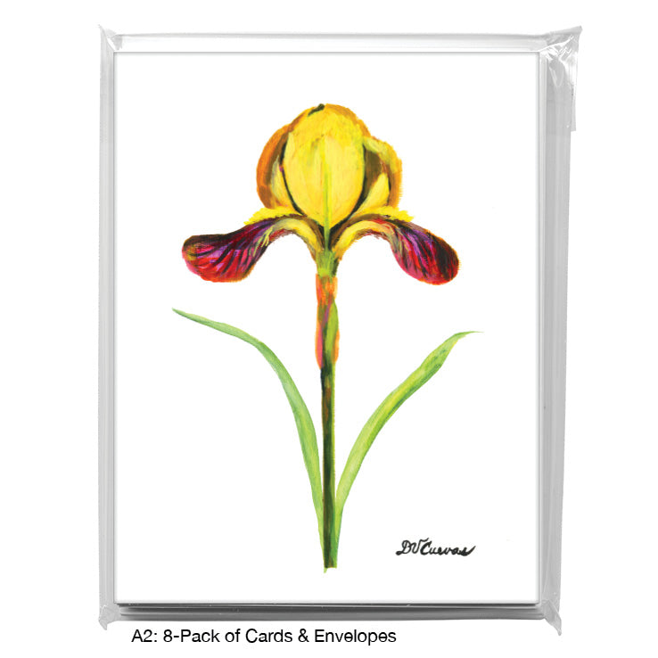 Bearded Iris, Greeting Card (7518)