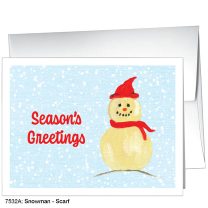 Snowman - Scarf, Greeting Card (7532A)