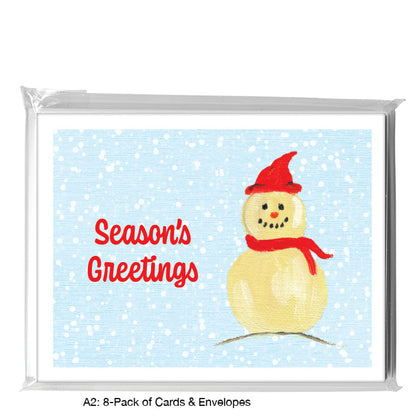 Snowman - Scarf, Greeting Card (7532A)