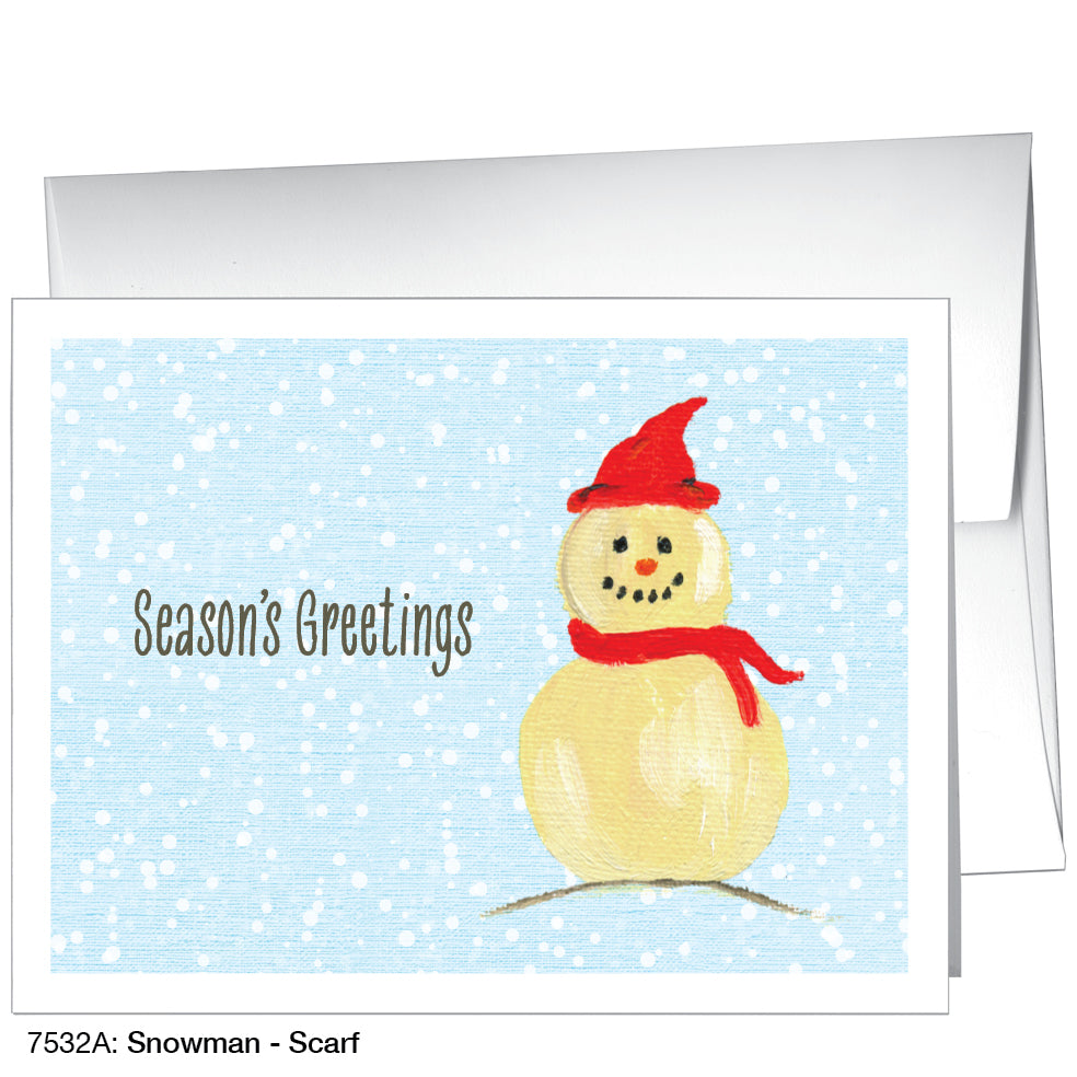 Snowman - Scarf, Greeting Card (7532A)