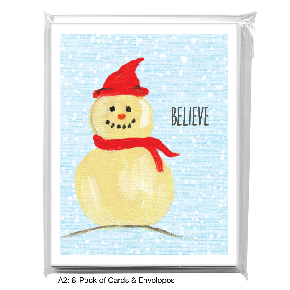 Snowman - Scarf, Greeting Card (7532C)