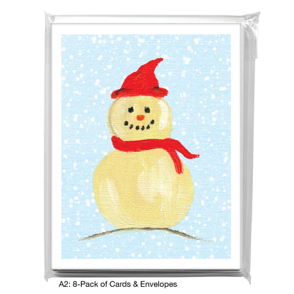 Snowman - Scarf, Greeting Card (7532D)