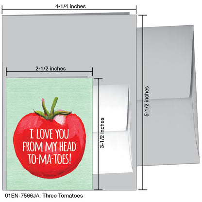 Three Tomatoes, Greeting Card (7566JA)