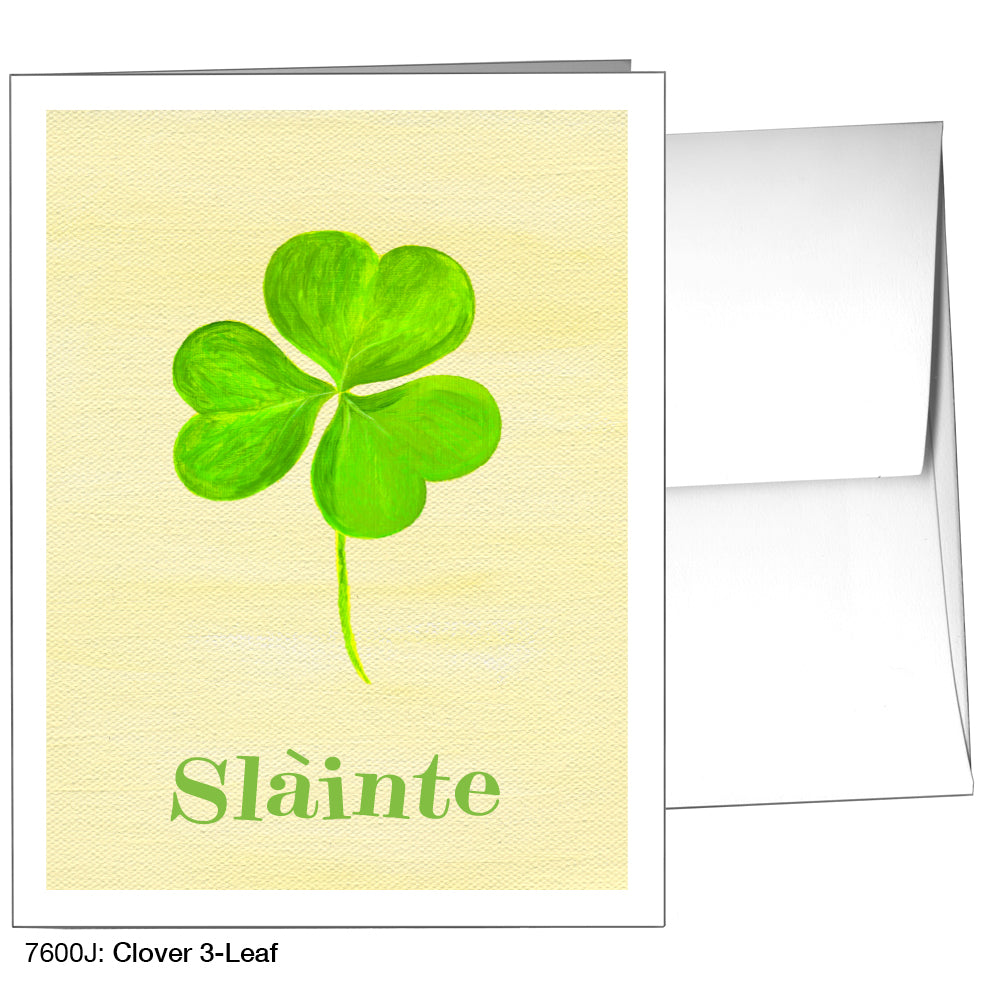 Clover 3-Leaf, Greeting Card (7600J)