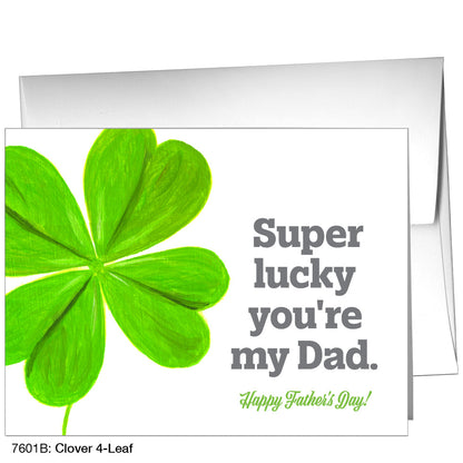 Clover 4-Leaf, Greeting Card (7601B)