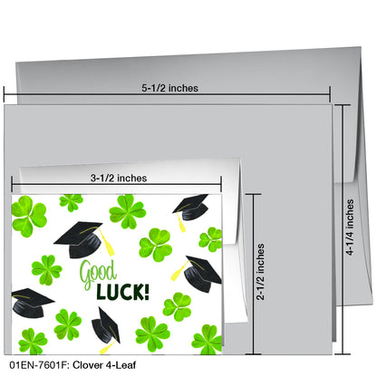 Clover 4-Leaf, Greeting Card (7601F)