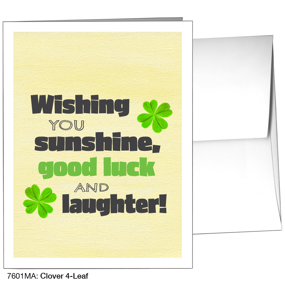 Clover 4-Leaf, Greeting Card (7601MA)