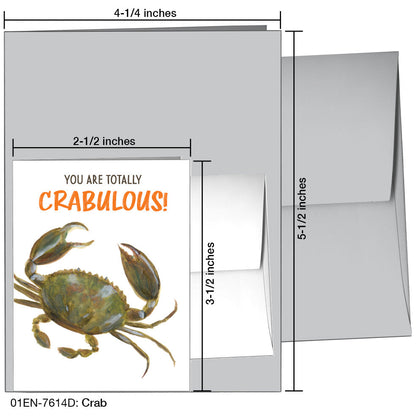 Crab, Greeting Card (7614D)