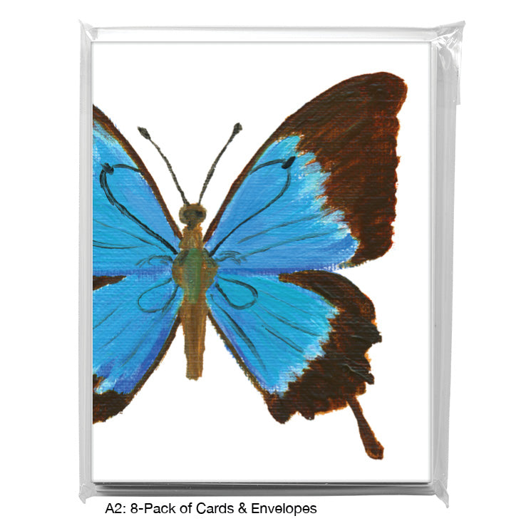 Blue Butterfly, Greeting Card (7621G)