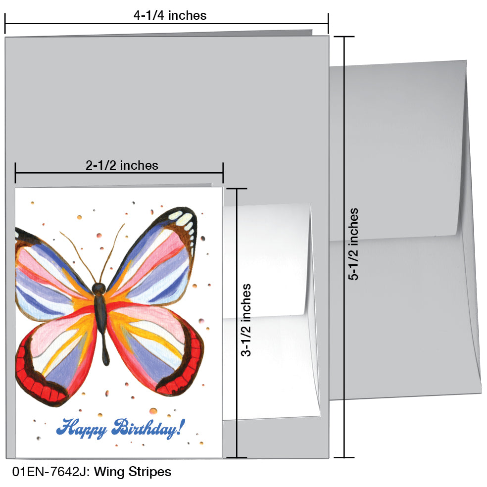 Wing Stripes, Greeting Card (7642J)