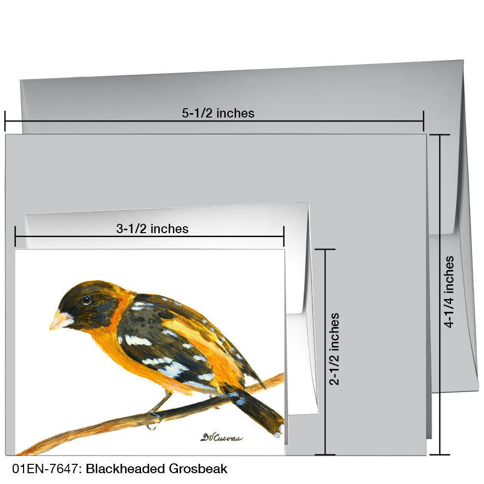 Blackheaded Grosbeak, Greeting Card (7647)