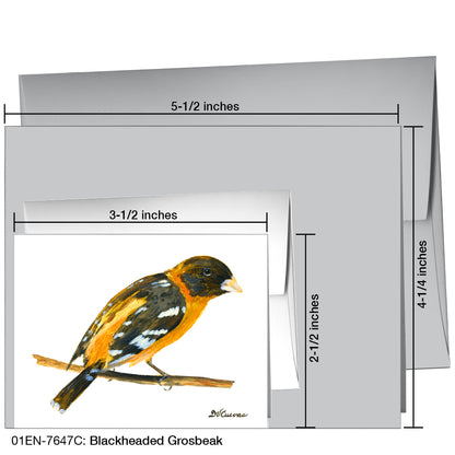 Blackheaded Grosbeak, Greeting Card (7647C)