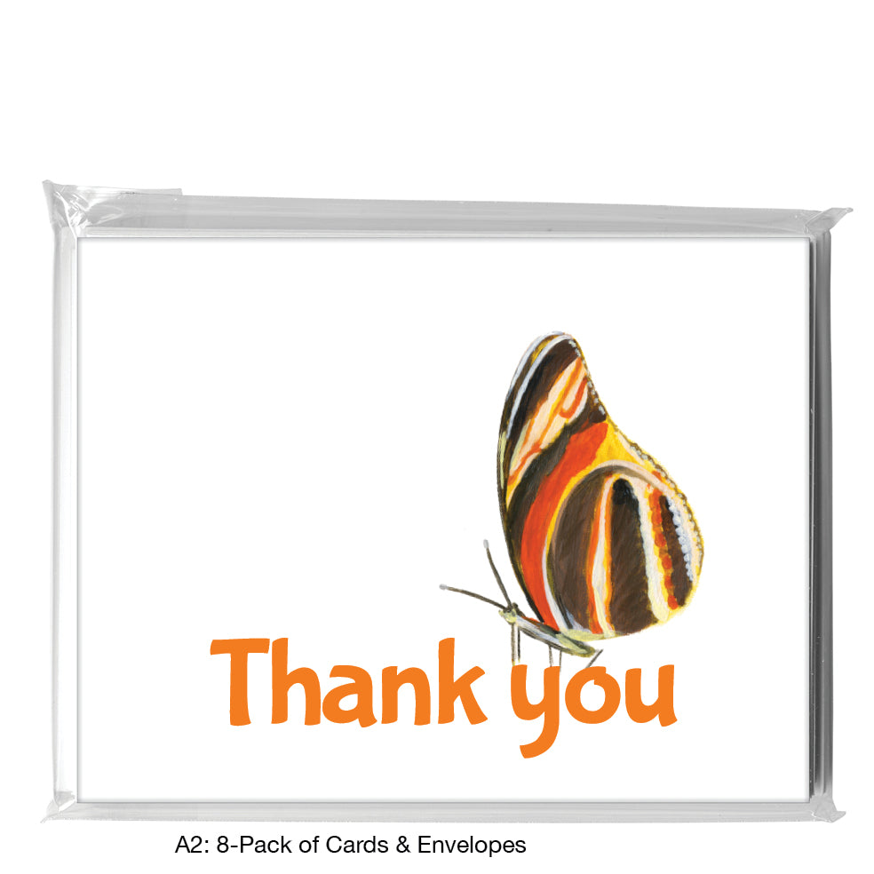 Orange Brown Butterfly, Greeting Card (7676H)