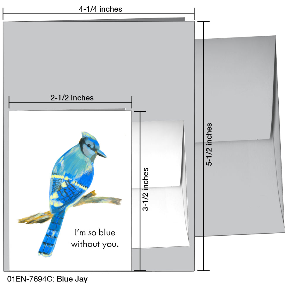 Blue Jay, Greeting Card (7694C)