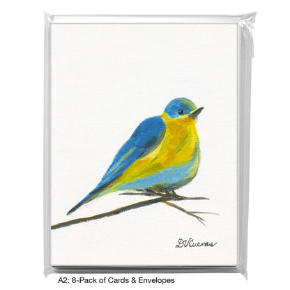 Blue Bird At Rest, Greeting Card (7699G)