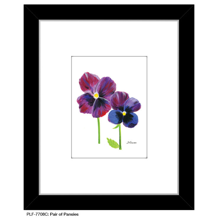 Pair of Pansies, Print (#7708C)