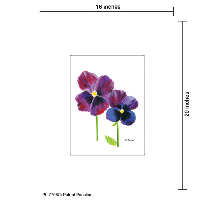 Pair of Pansies, Print (#7708C)