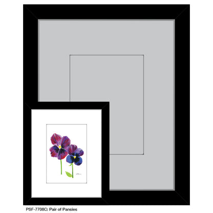 Pair of Pansies, Print (#7708C)