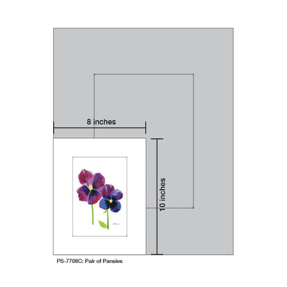 Pair of Pansies, Print (#7708C)