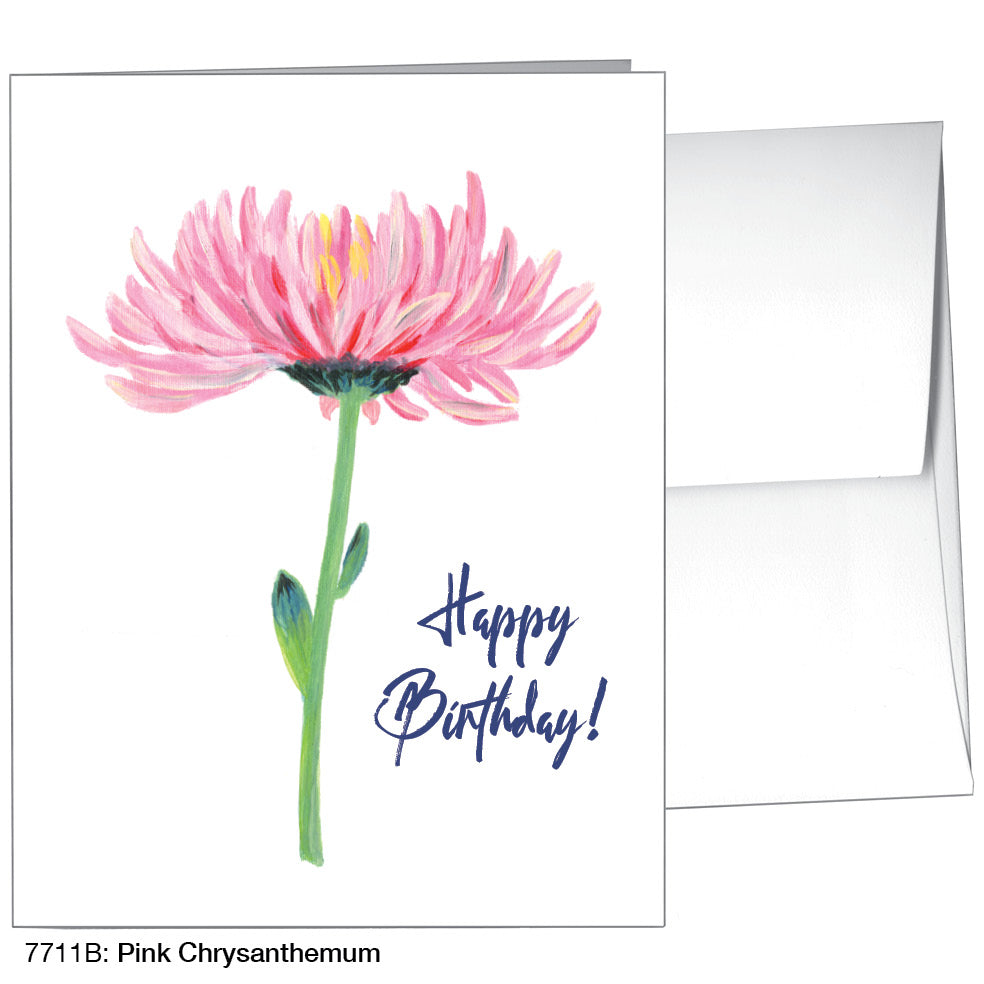 Pink Chrysanthemum, Greeting Card (7711B)