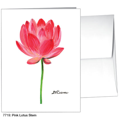 Pink Lotus Stem, Greeting Card (7719)