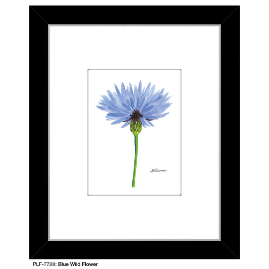 Blue Wild Flower Stem, Print (#7728)