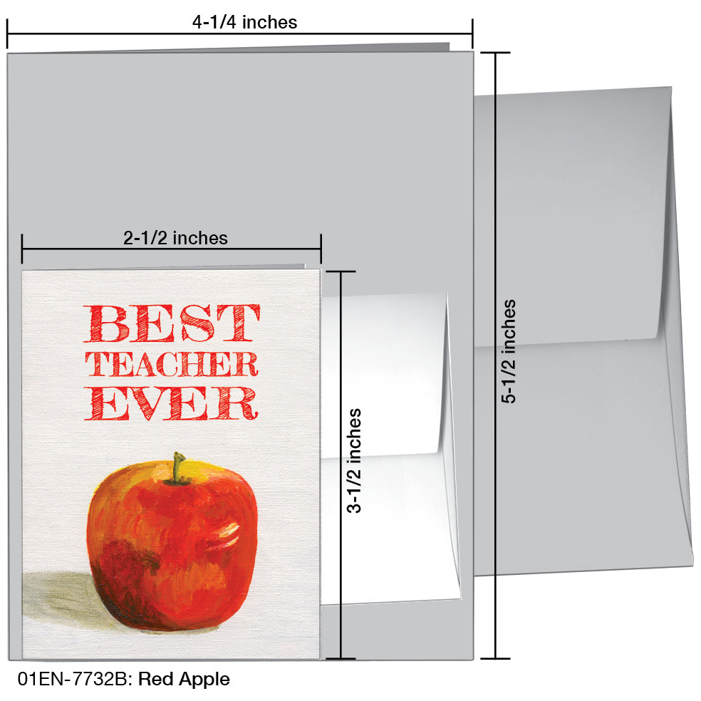 Red Apple, Greeting Card (7732B)