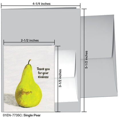 Single Pear, Greeting Card (7735C)