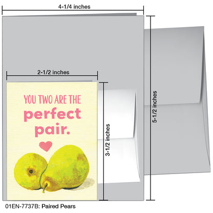 Paired Pears, Greeting Card (7737B)