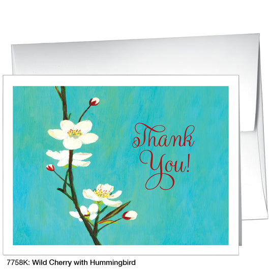 Wild Cherry With Hummingbird, Greeting Card (7758K)