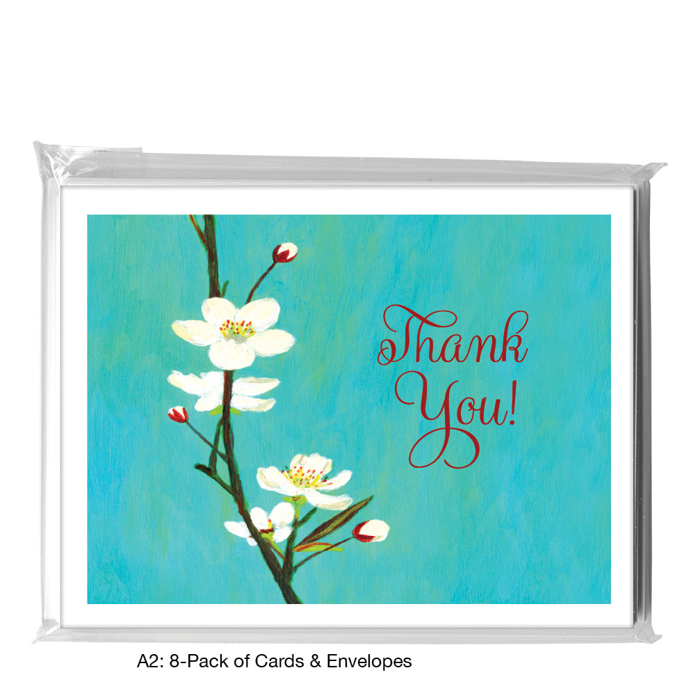 Wild Cherry With Hummingbird, Greeting Card (7758K)