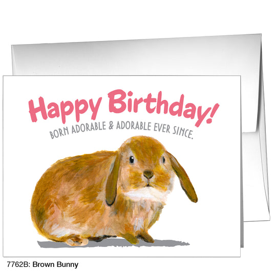 Brown Bunny, Greeting Card (7762B)