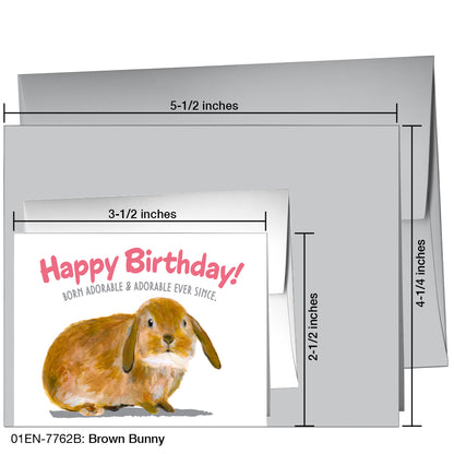 Brown Bunny, Greeting Card (7762B)