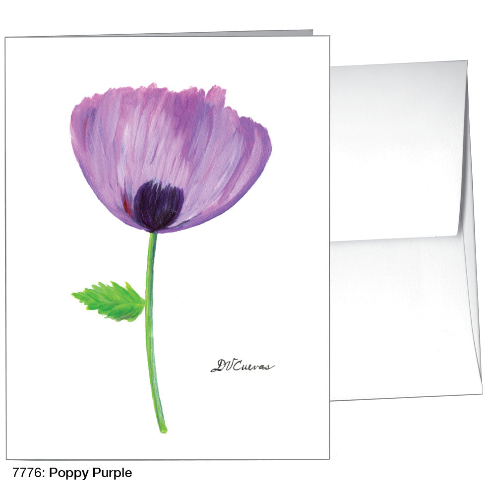 Poppy Purple, Greeting Card (7776)